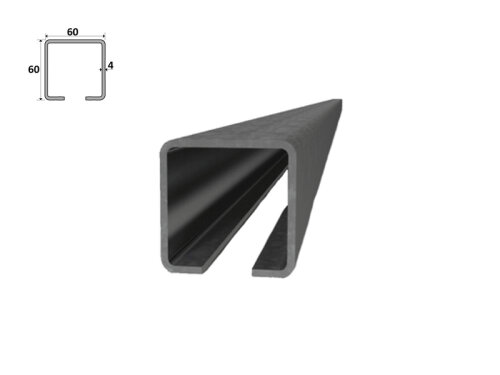 C60X - nosný C profil 60x60x4 mm pro samonosné posuvné brány